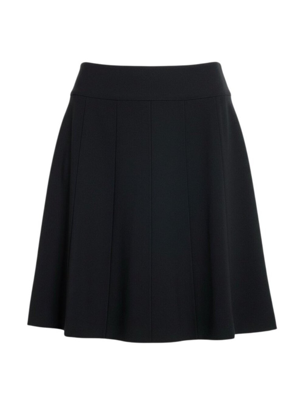 Chanel Skirt CC Logo Black Wool 42